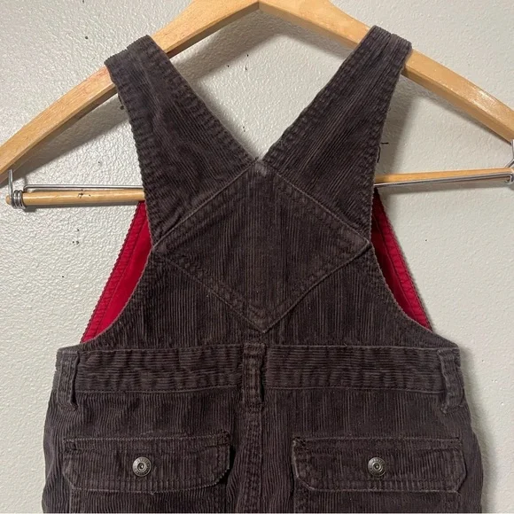 Y2K Vintage Dark Brown Corduroy Gymboree Overalls size 3T - Picture 6 of 9